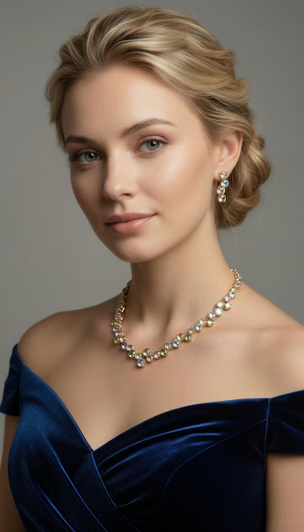 Multi-colored Pastel Necklace set
