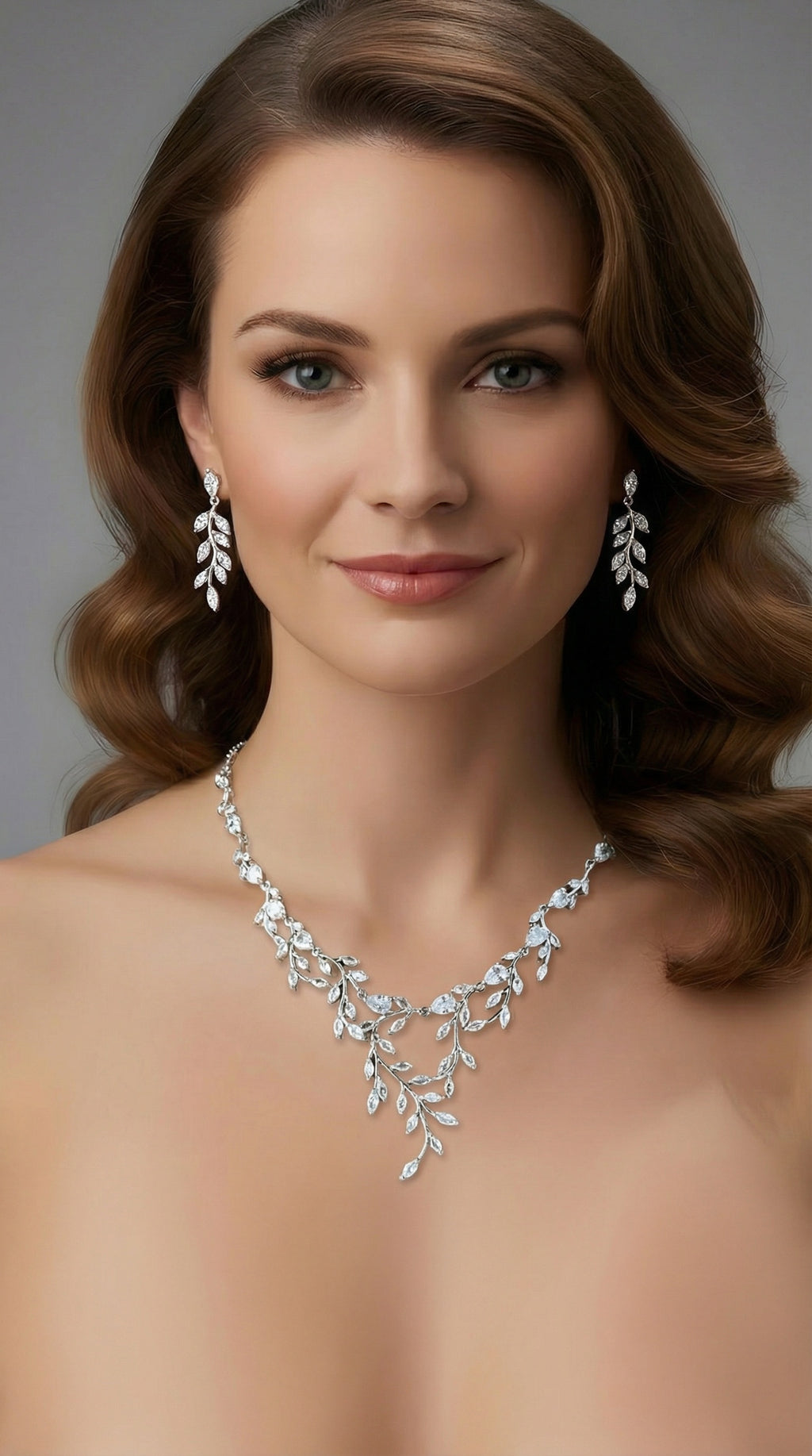 Twisting diamond vine Bridal Set
