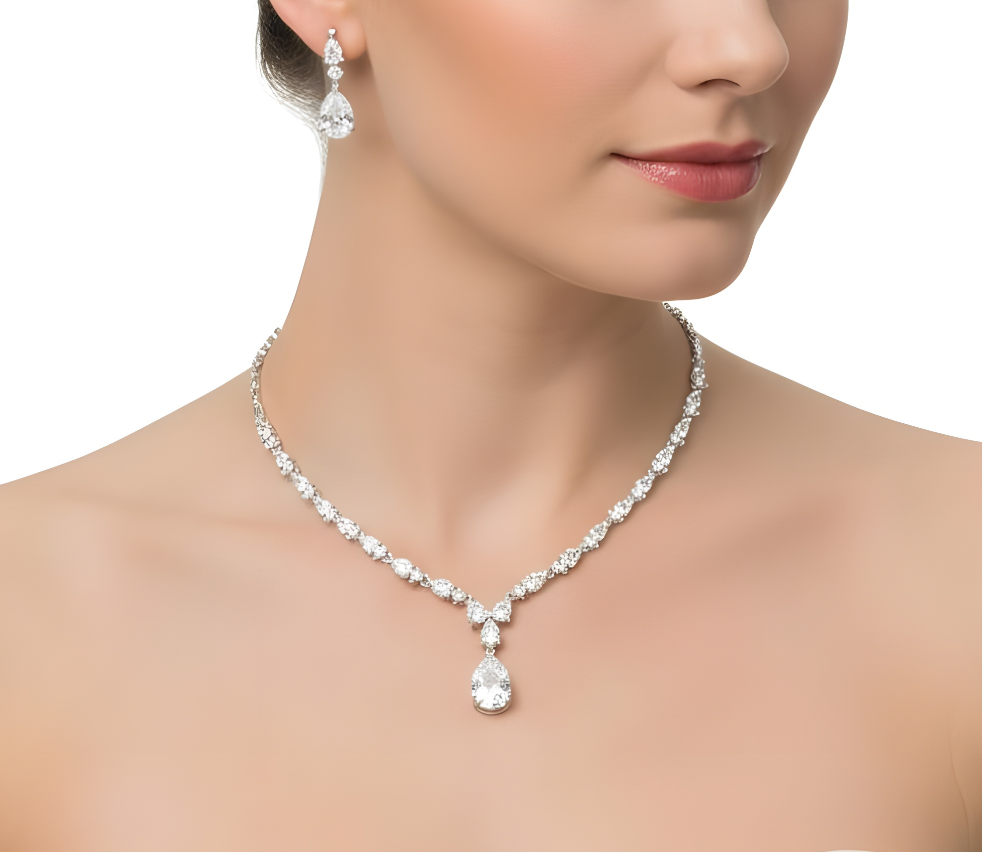 Teardrops Glistening Wedding Set