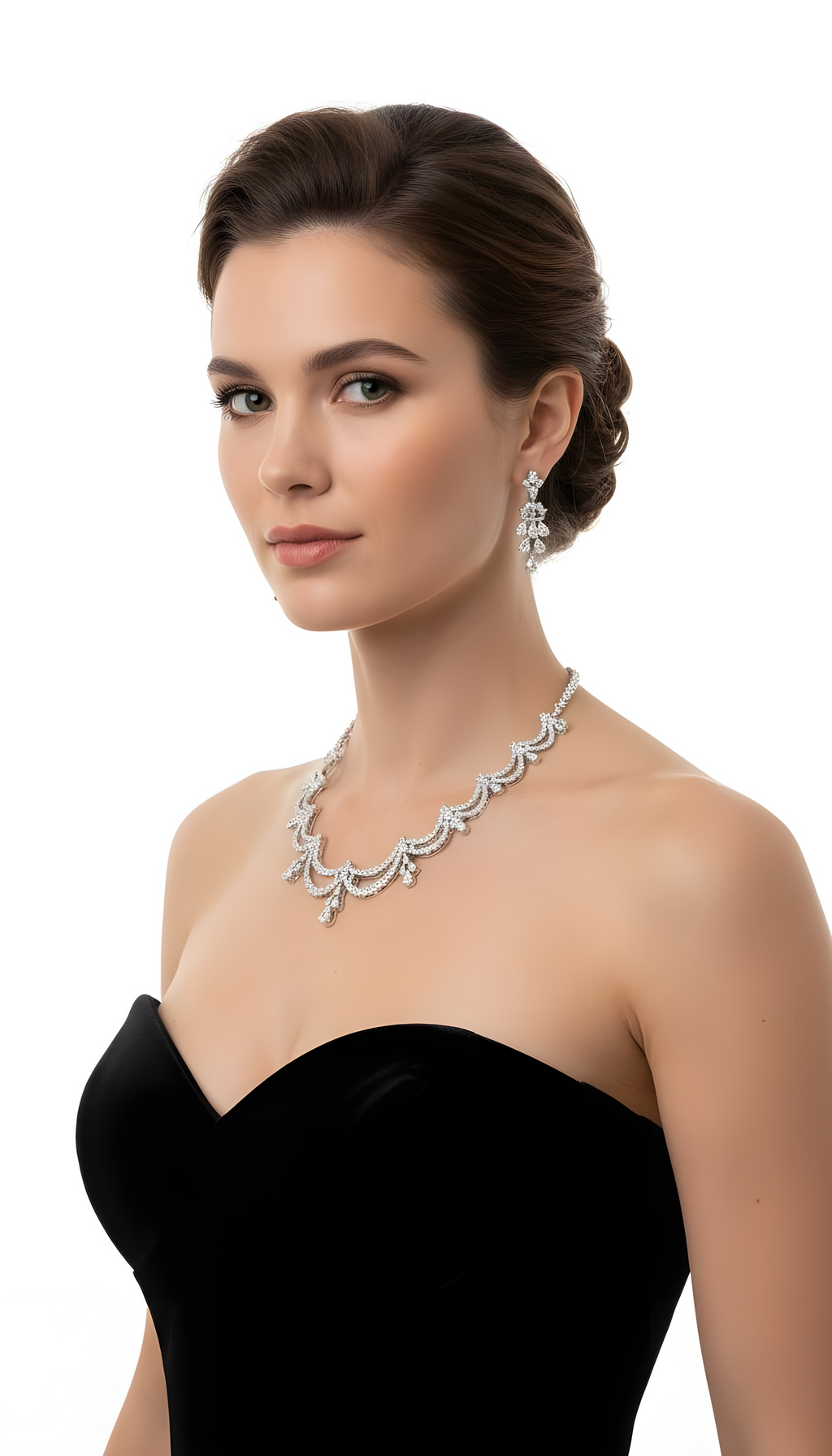 Mother of the Bride Diamond Ribbon Wedding Set