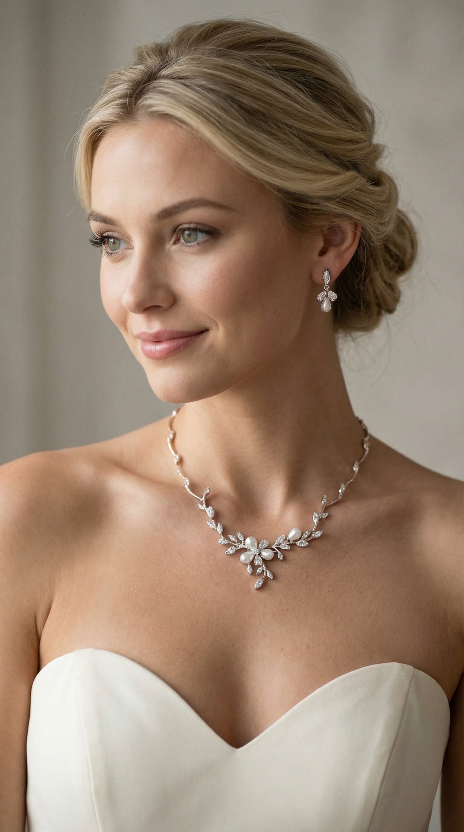 Natural Pearl Bridal Jewelry Set