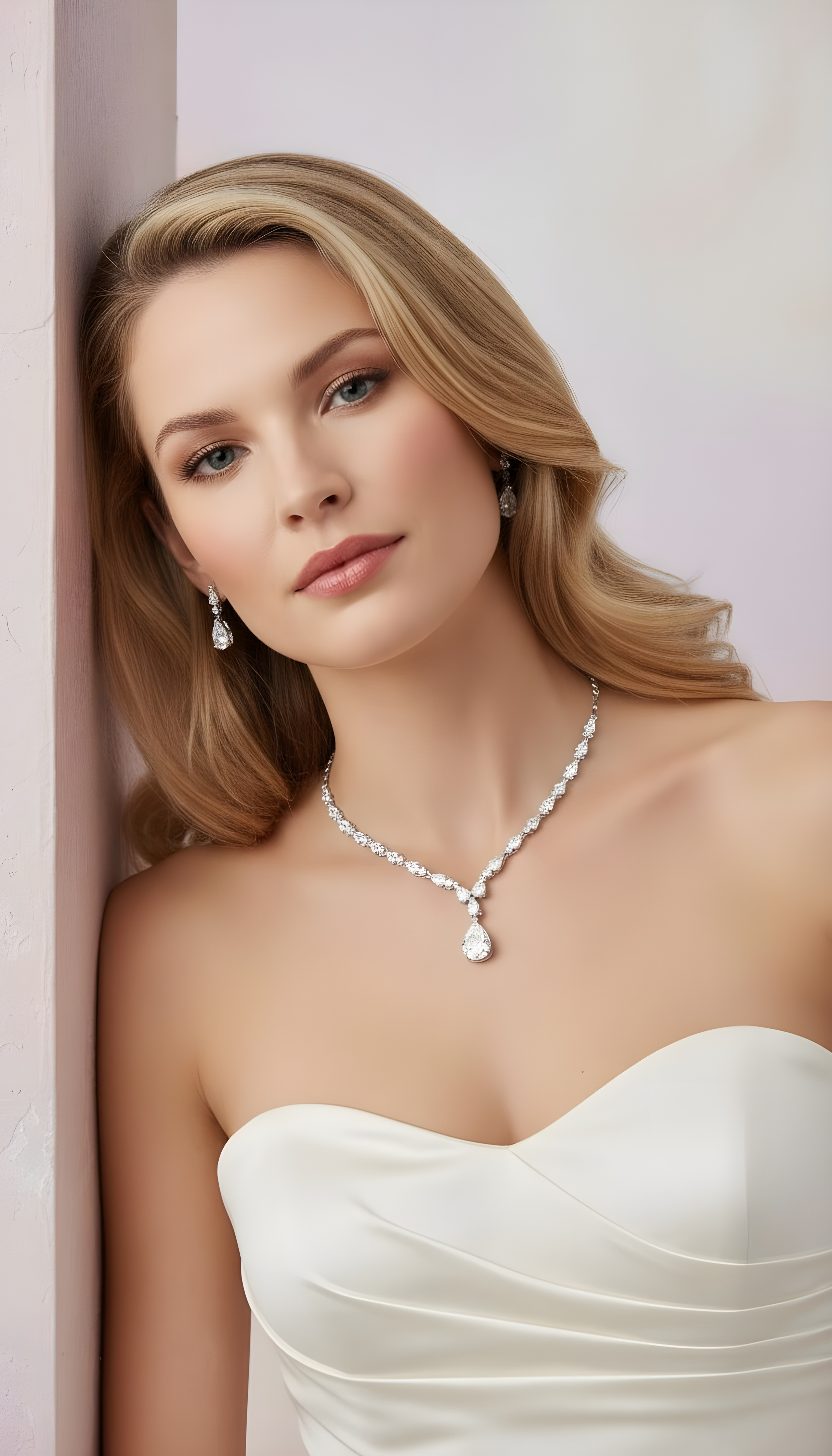 Teardrops Glistening Wedding Set