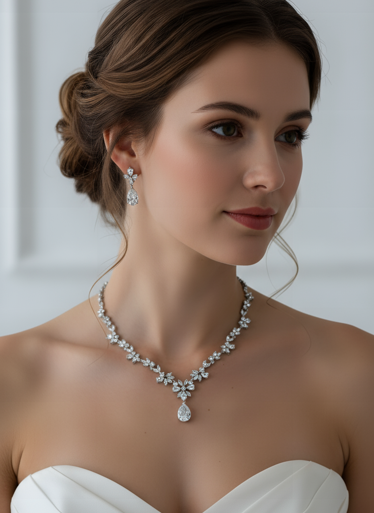 Regal Teardrop Wedding Set