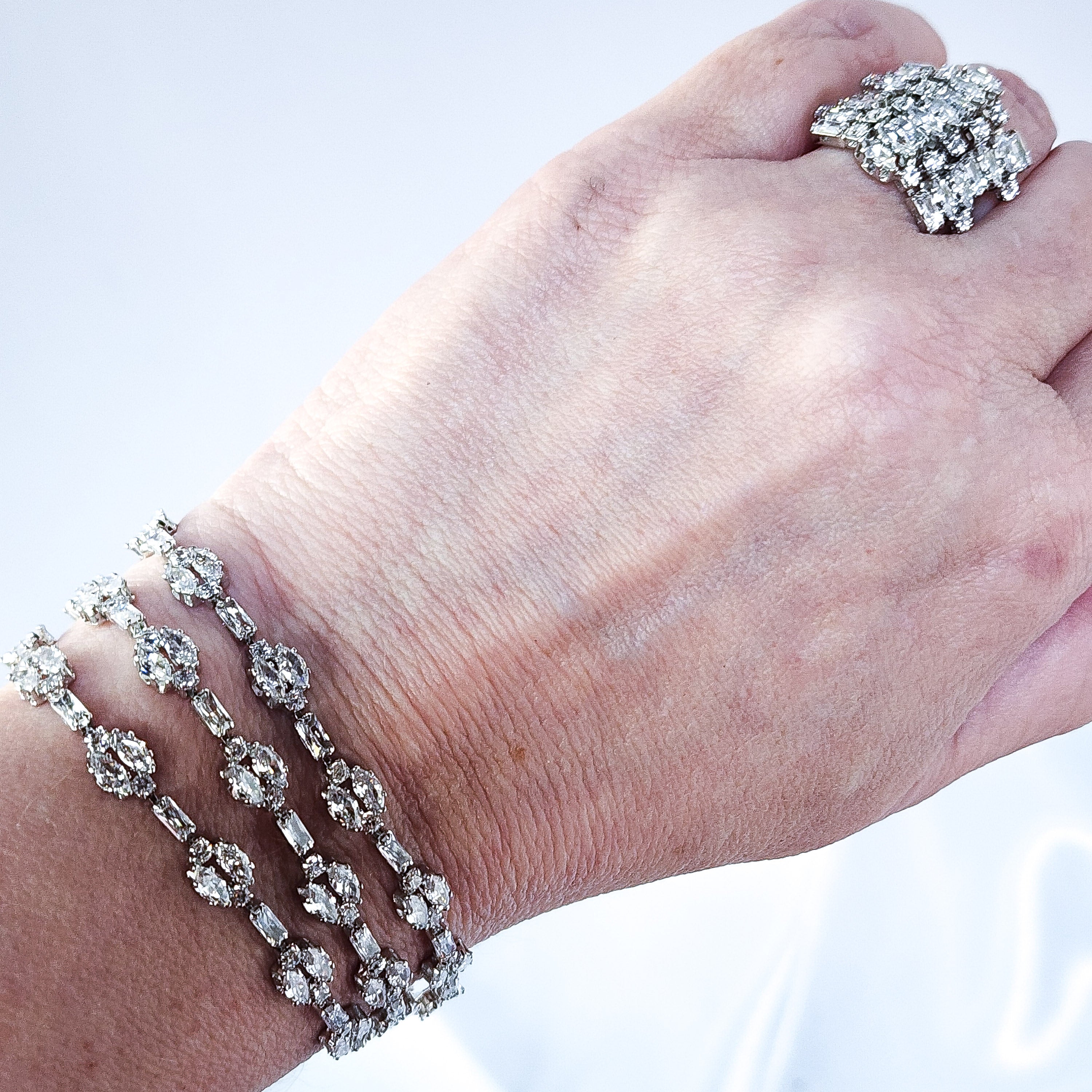 Diamond Water Droplets Wedding Set, great for Mother of the Bride