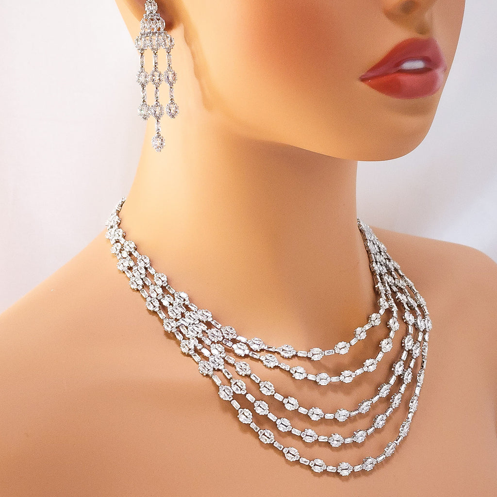 Diamond Water Droplets Wedding Set, great for Mother of the Bride