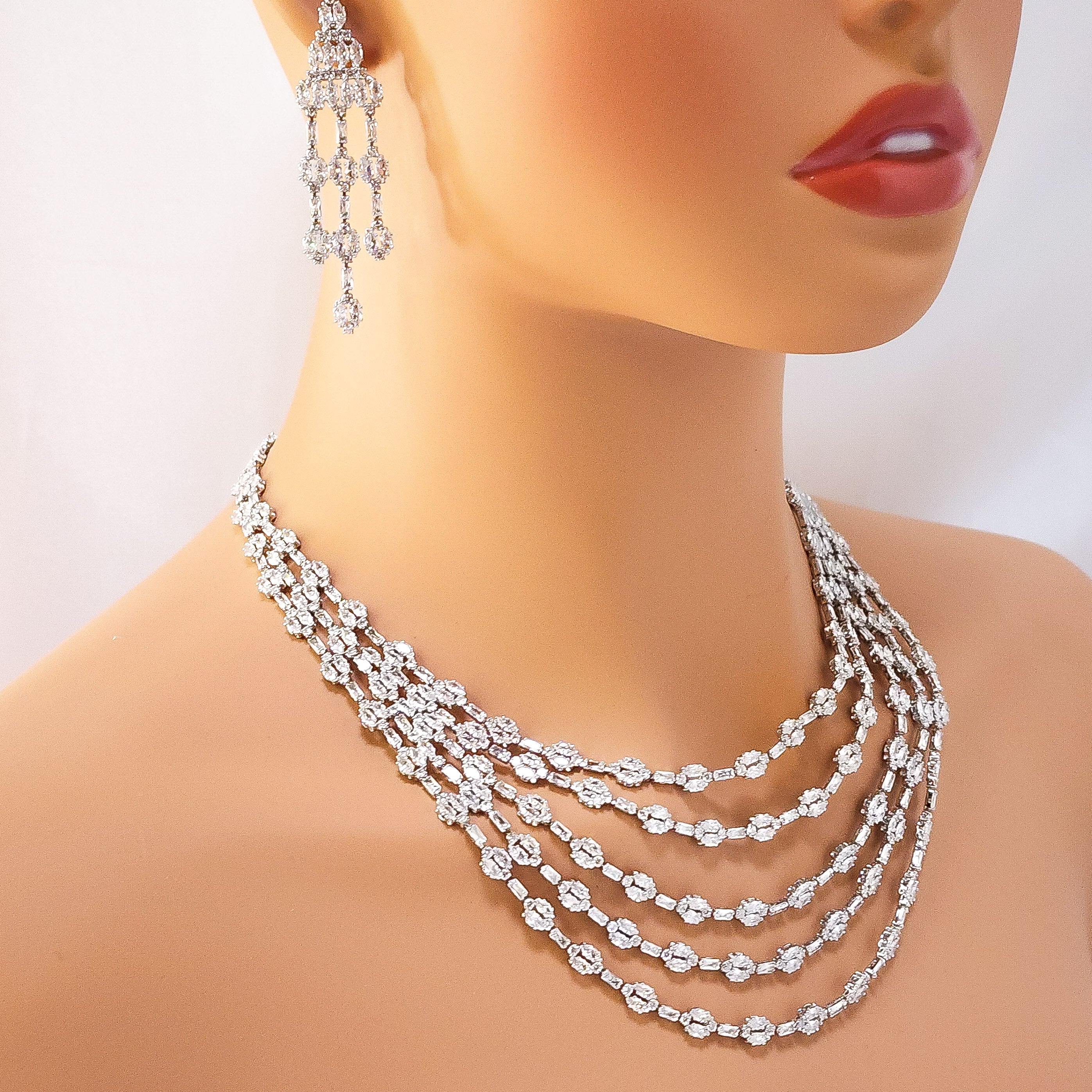 Diamond Water Droplets Wedding Set, great for Mother of the Bride