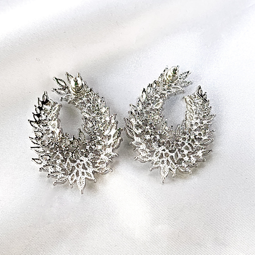 Bridal Teardrop micropave earrings
