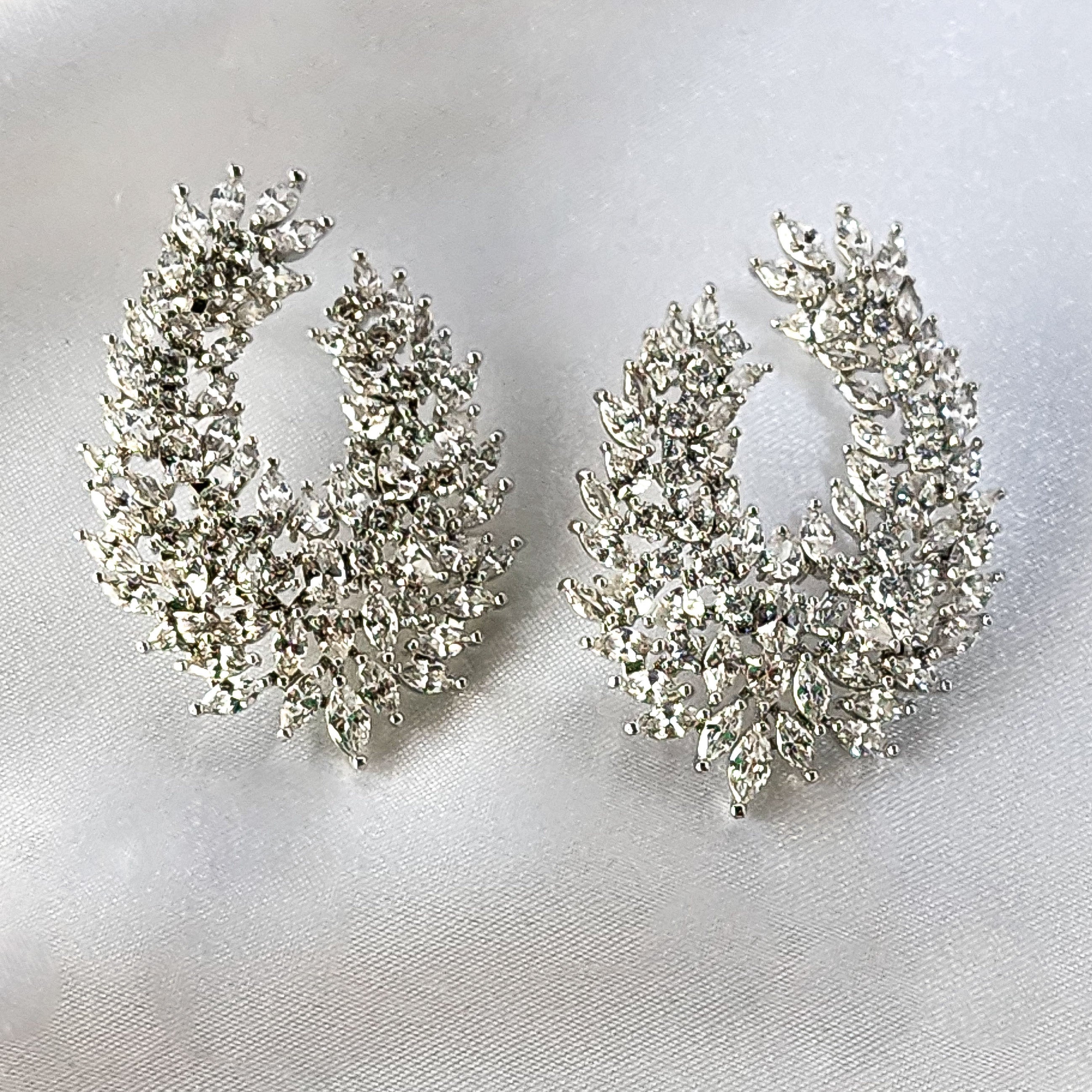 Bridal Teardrop micropave earrings