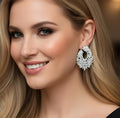 Bridal Teardrop micropave earrings