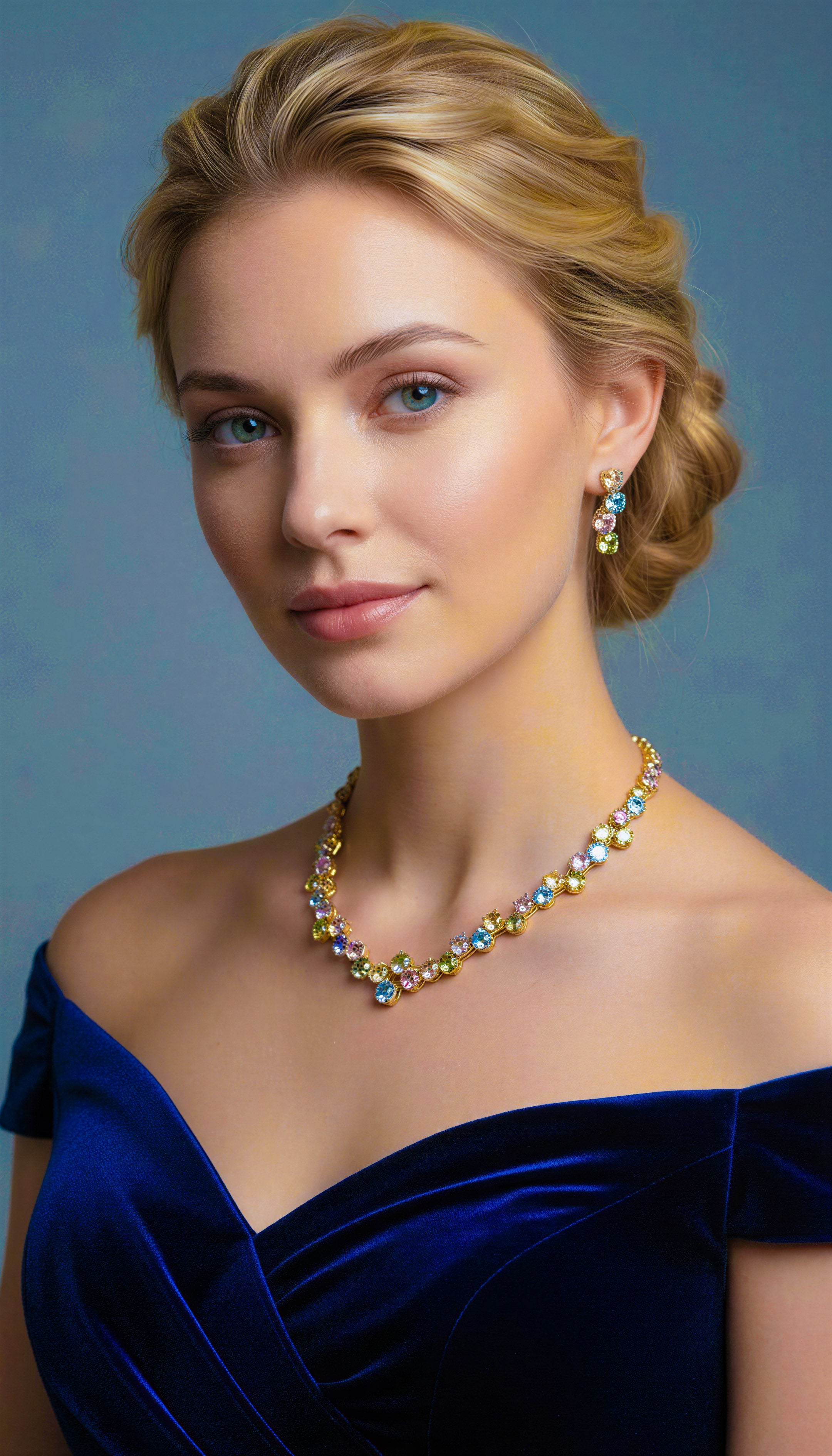 Multi-colored Pastel Necklace set