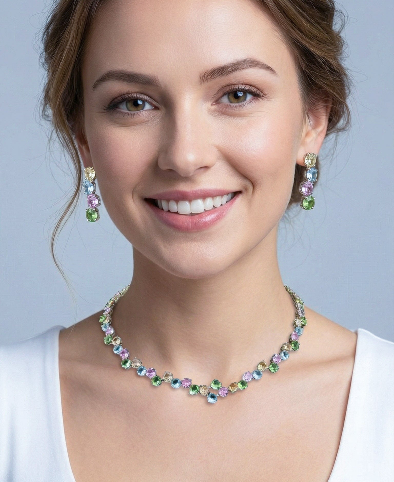 Multi-colored Pastel Necklace set
