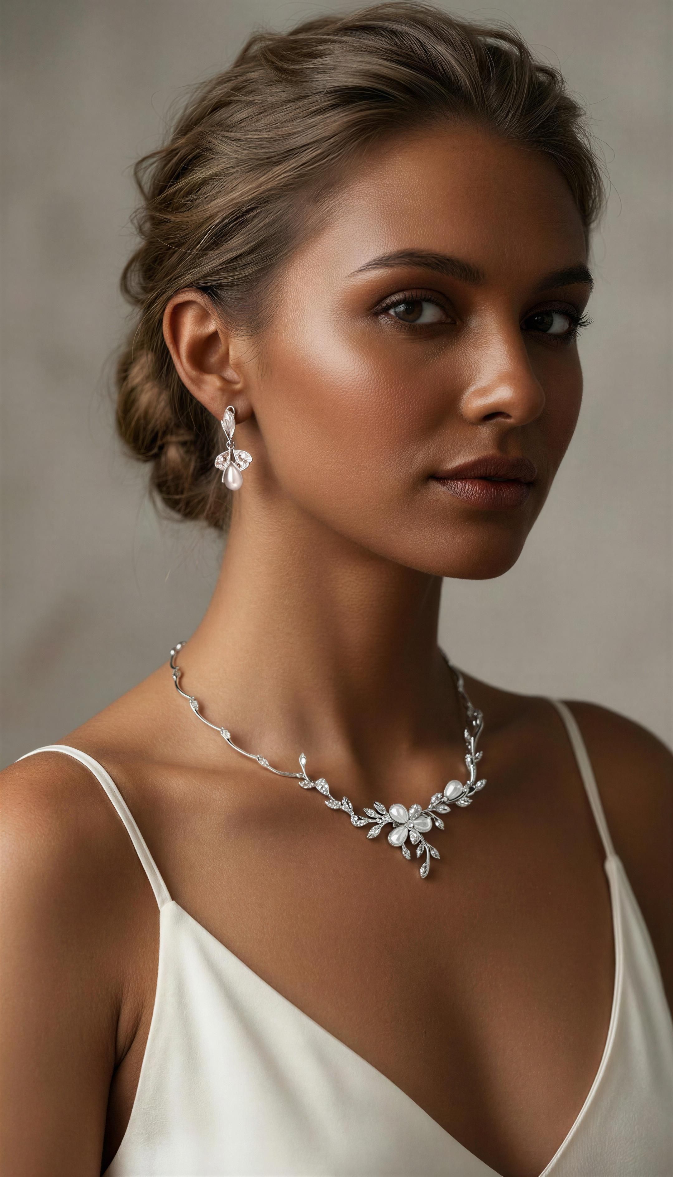 Natural Pearl Bridal Jewelry Set