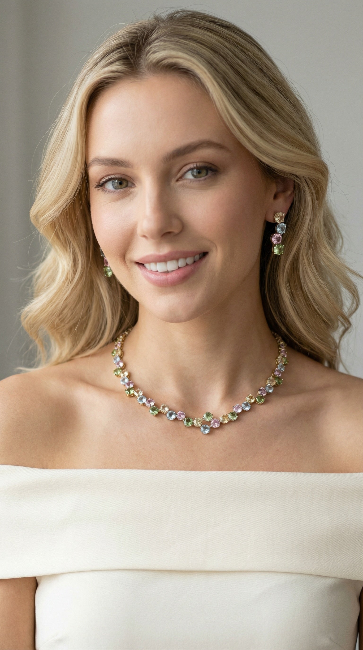 Multi-colored Pastel Necklace set