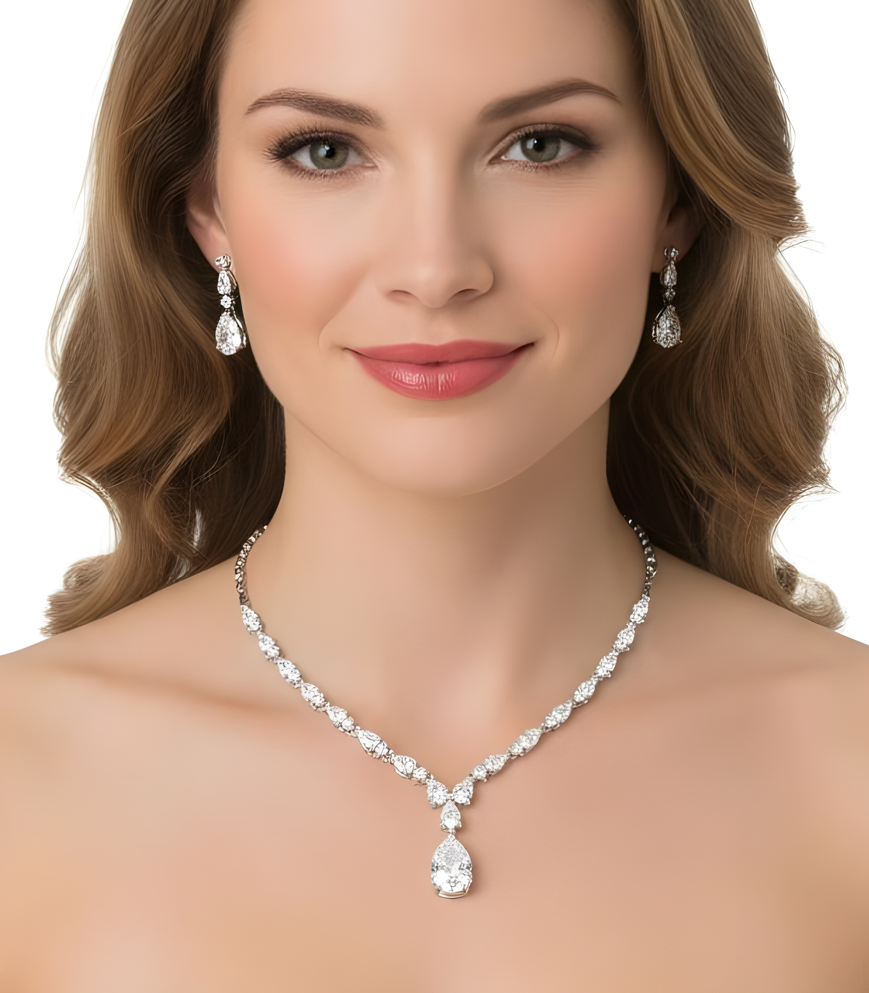 Teardrops Glistening Wedding Set