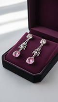 Pink Bridgerton Earrings. Regency Style